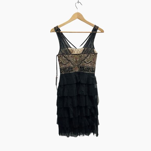 NWT Sue Wong Black Beaded Short Layered Dress Size‎ 2 - Picture 13 of 15